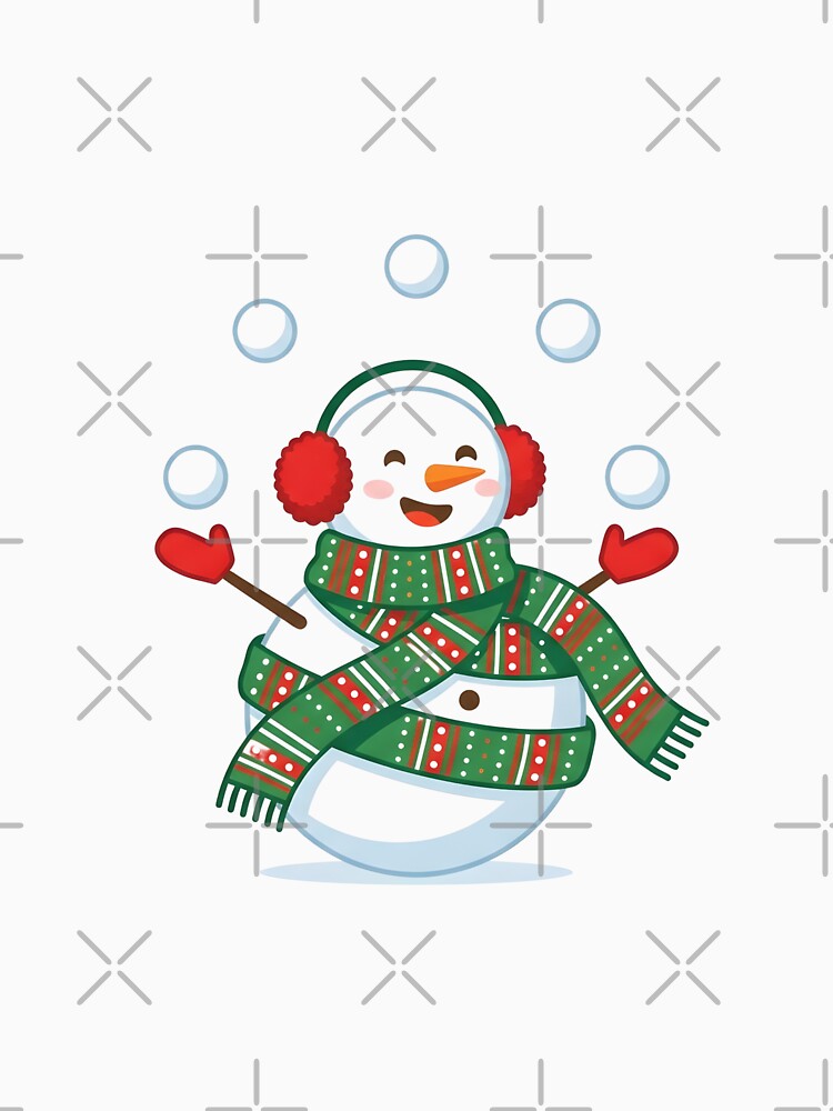 Cute Juggling Snowman - Funny Winter Christmas Circus Gift by Abdeelol