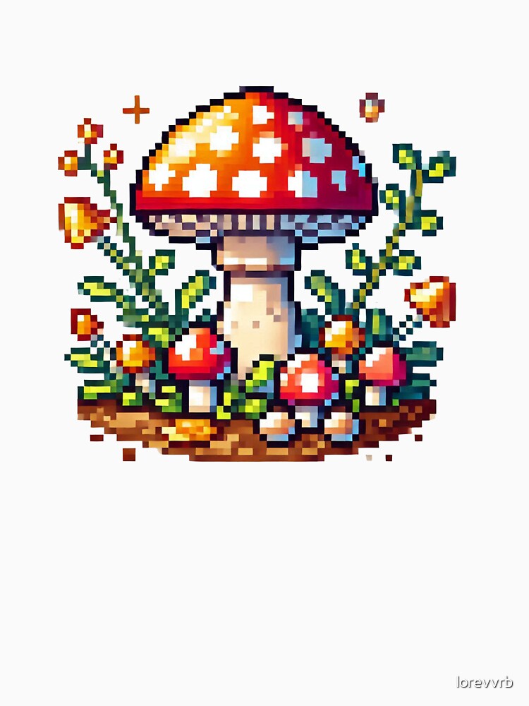 Cute Mushrooms, Pixelart by Luvrr Pixels