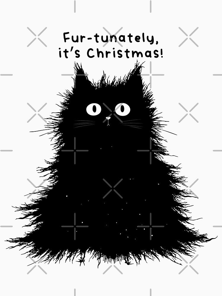 Christmas Tree Cat – Cute Funny Cat Christmas Gift, Festive Kitty Holiday Design with text by station-one