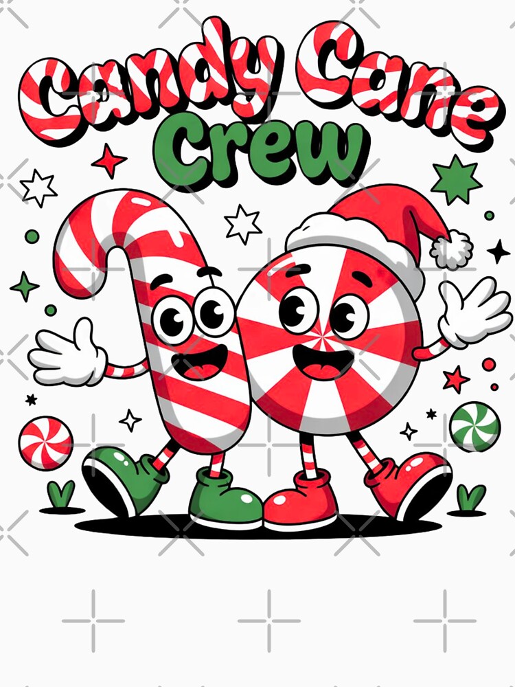 Christmas Cute Candy Cane Crew Xmas Holiday Kid Girl by ZACK ART