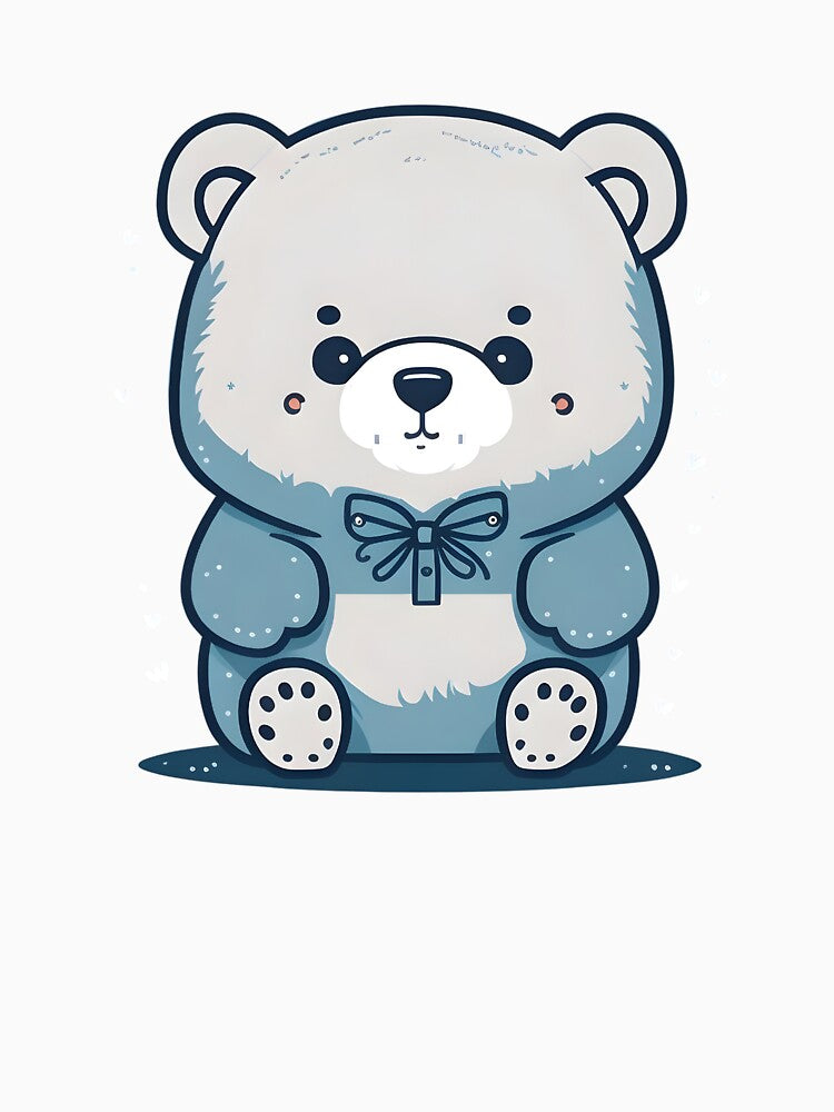 Kawaii Adorable Cartoon Polar Bear Design by MoxieVibe