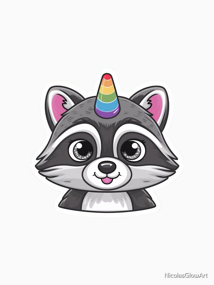 Unicorn Raccoon by NicolasGlowArt