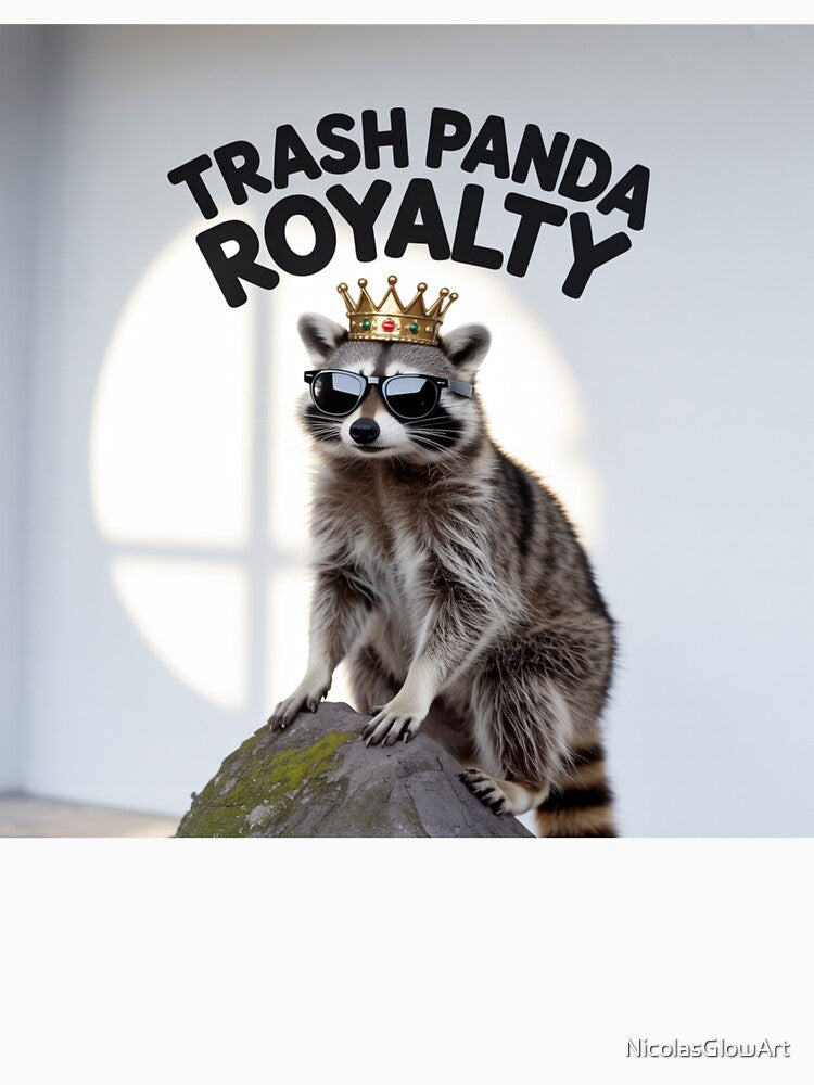 Trash Panda Royalty | Raccoon T-Shirt by NicolasGlowArt