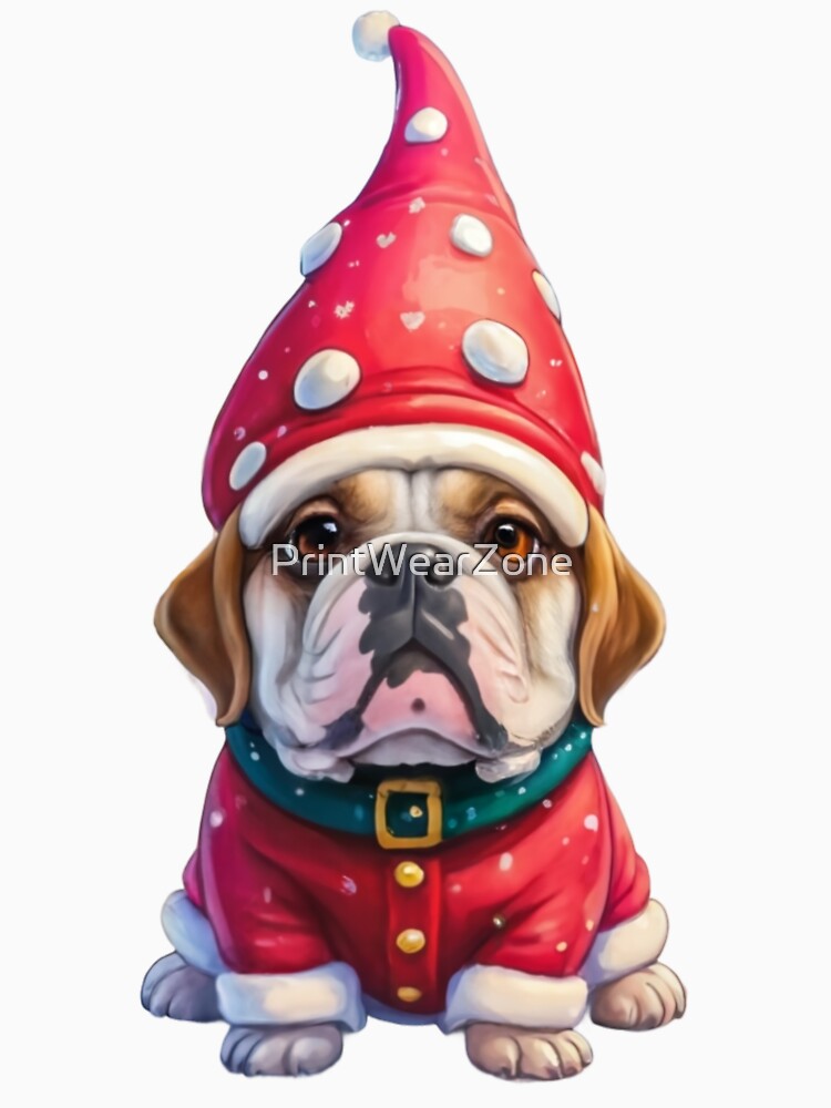 Gnome Kawaii Calm Bulldog by PrintWearZone