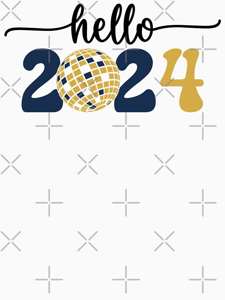 Hello 2024 - New Year Celebration (Dark Design) by Spiprinto