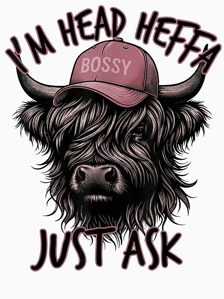 Cowgirls Highland Cow Western Im Head Heffa Just Ask by pansak