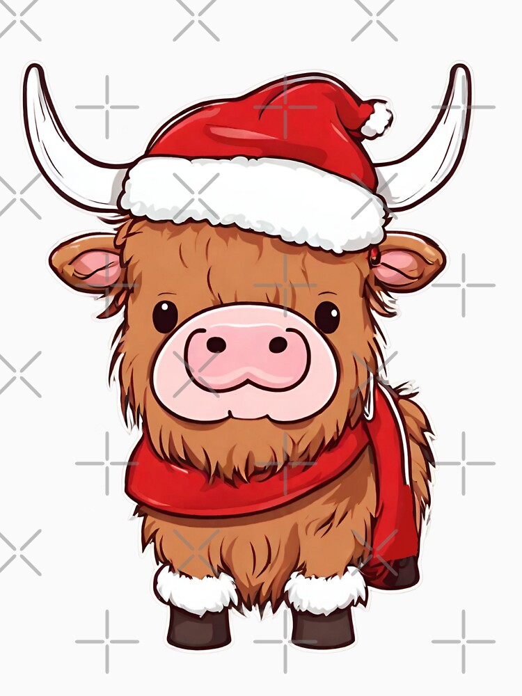 KAWAII CHRISTMAS HIGHLAND COW by KawaiiLyfe