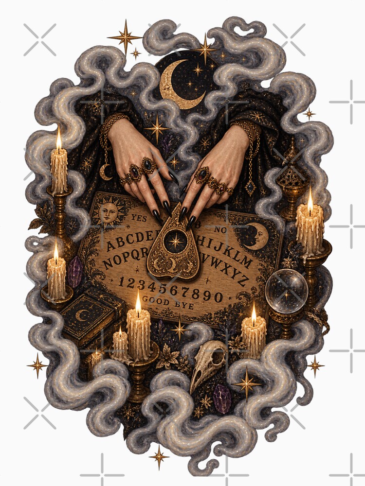 Whispers from Beyond - Dark Academia Ouija Board Seance Art by Neurospicy Trolls