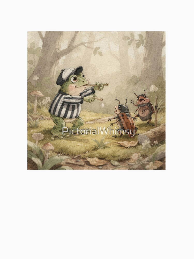 Frog Referee Calls a Foul in the Reeds by PictorialWhimsy