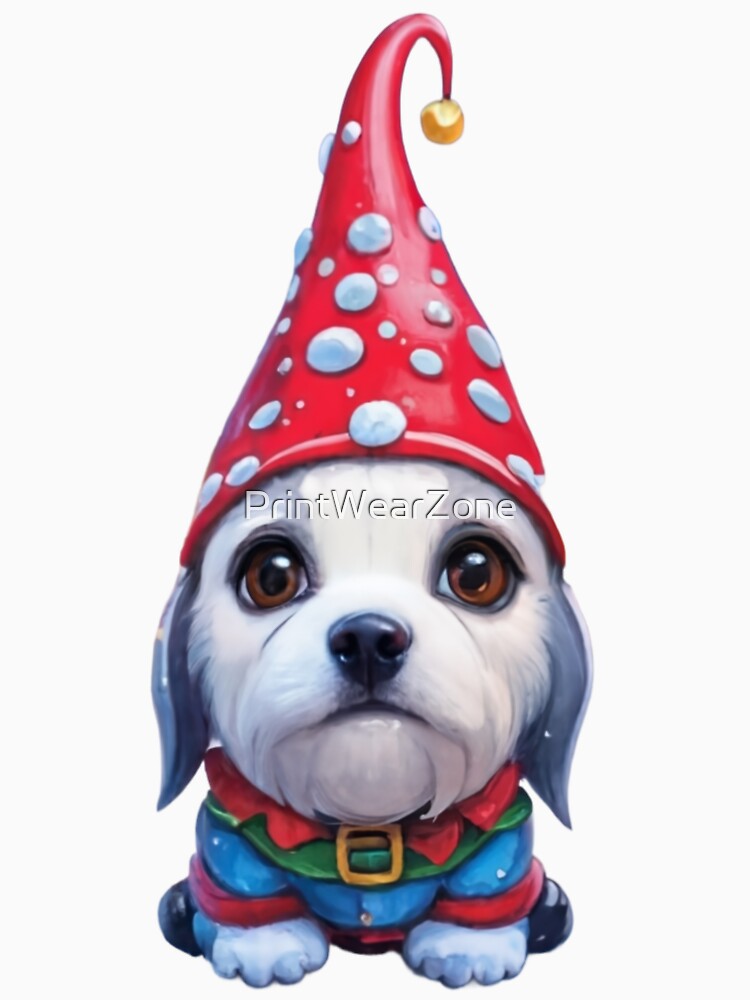 Gnome Kawaii Snowy Dog by PrintWearZone