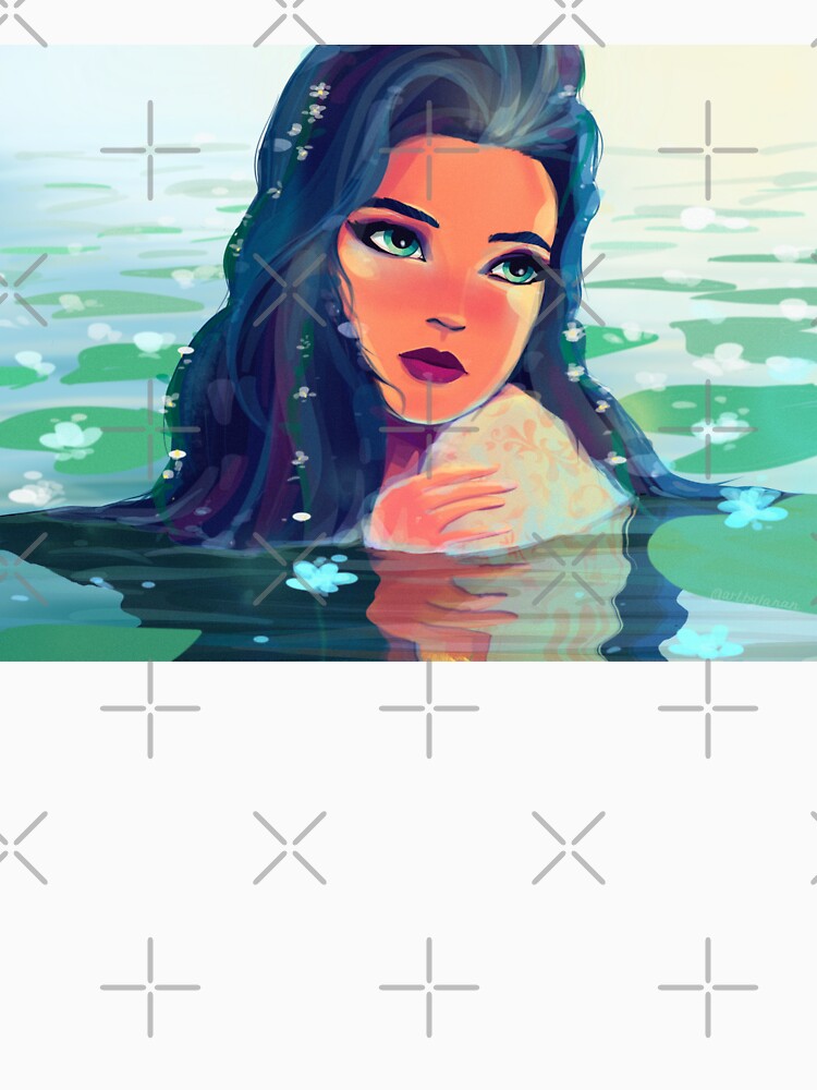 Zen Mermaid in Water Lilies by ArtbyLanaN