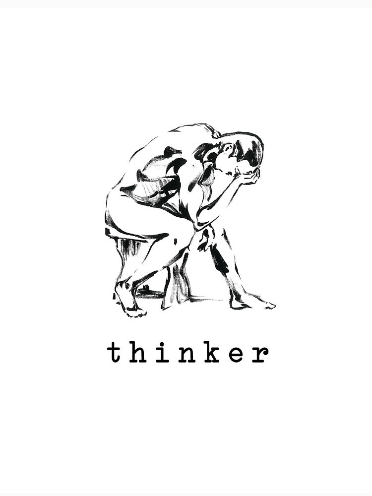 The Thinker (white) by mandeegirl17