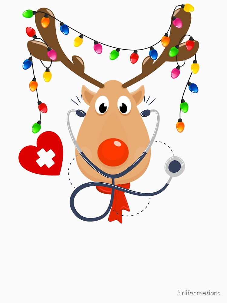 Nurse Doctor Reindeer Christmas Shirt, Christmas Shirt, Funny Christmas Shirt, Christmas Party Shirt by Nrlifecreations