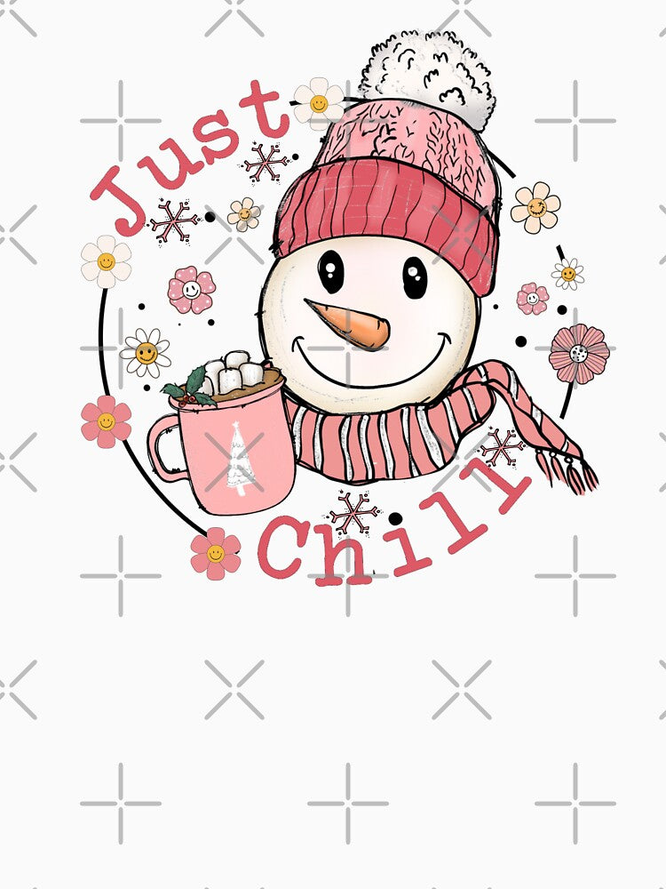 Cute Snowman Just Chill by HappyLifeCreate