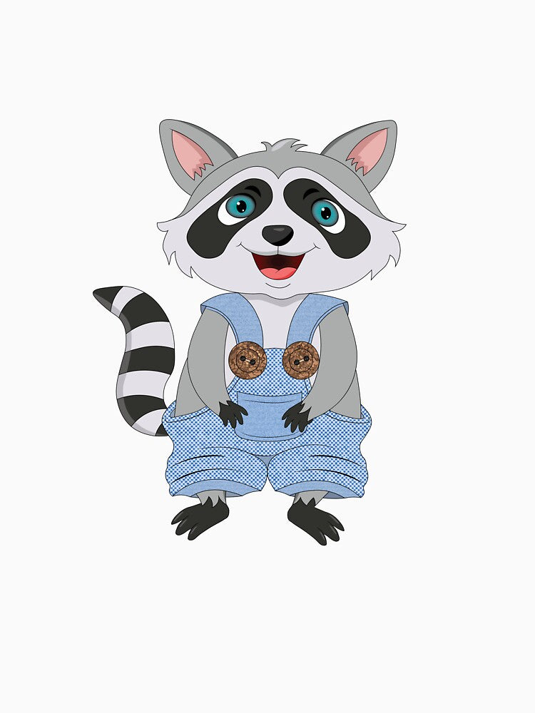 Cool Raccoon wearing an overall by atedesigns