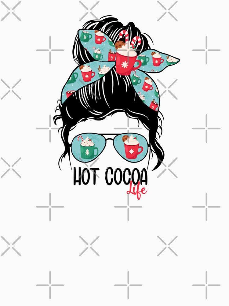 Hot Cocoa Life Messy Bun by ItsaMomThingLLC