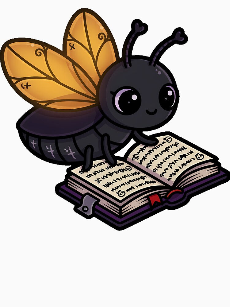Firefly with Tiny Book by IllumeInk