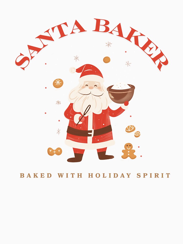 Santa Baker – Baked With Holiday Spirit | Cute Christmas Baking Design by LWDesignLab