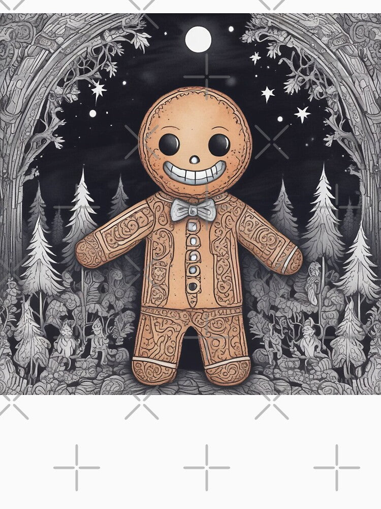 2025 Christmas and Holiday Gingerbread man - Watercolor & Ink 1 by KBMediaArt