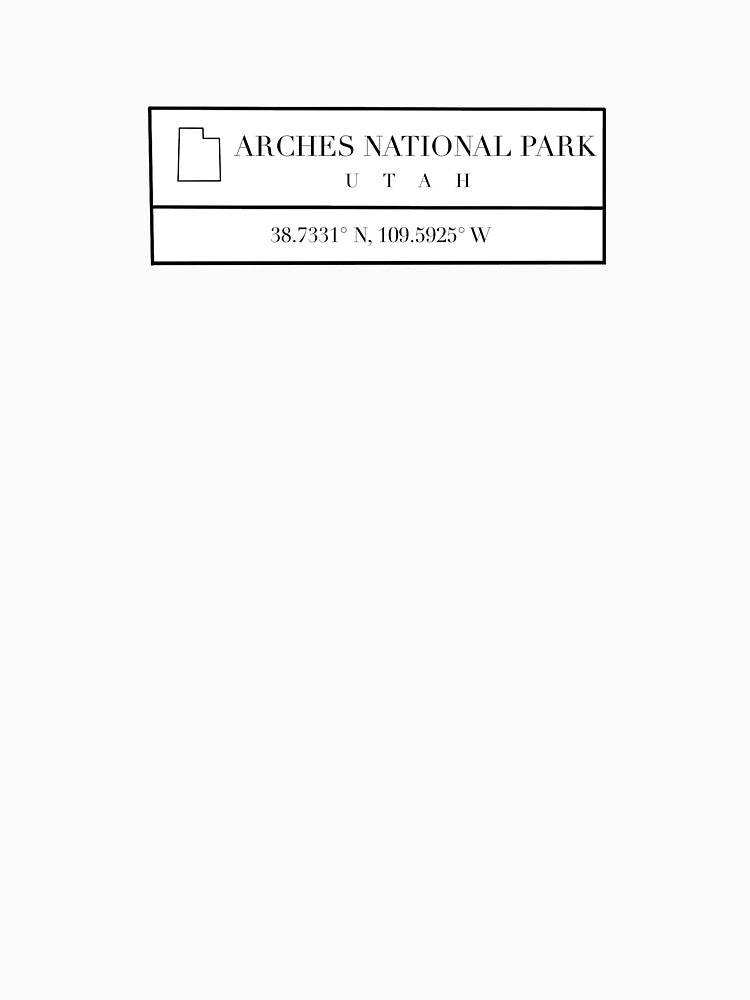 Arches National Park Utah Coordinates by Emily Designs