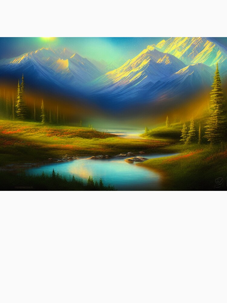 Denali National Park Ethereal digital painting with Dramatic Coloring 3 by DiatomDesigns