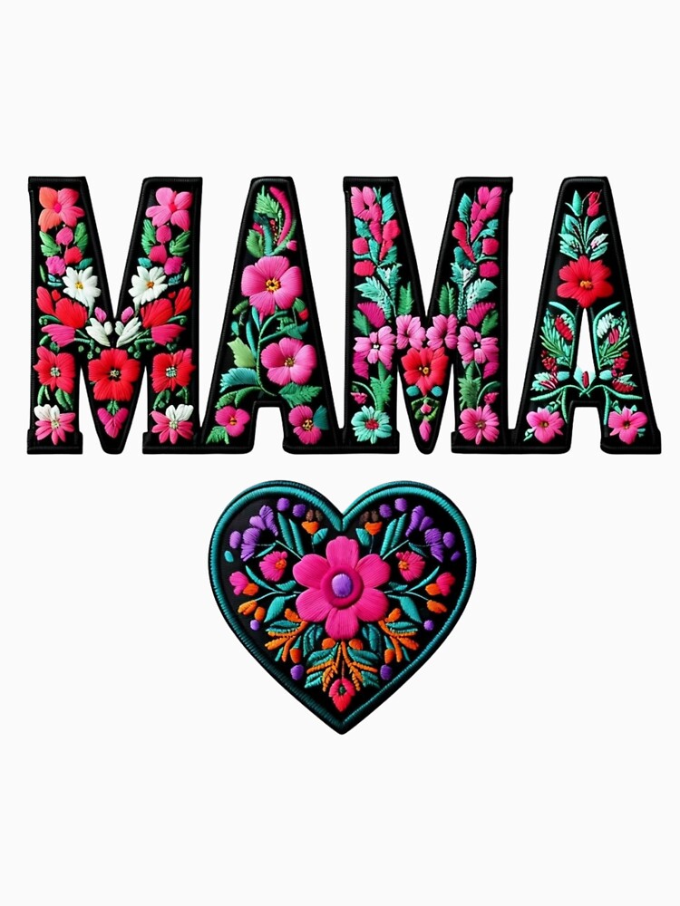 MAMA – Floral Embroidery-Inspired Art by MJO80