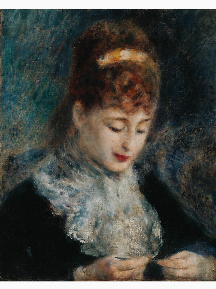 Woman Crocheting (Femme faisant du crochet) (c. 1877) Renoir by apopofbeauty