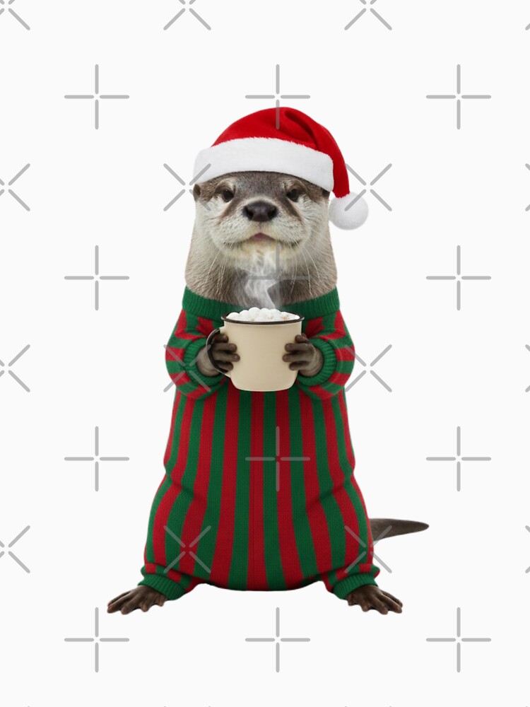 Otter merry christmas xmas holiday funny meme marshmallow hot cocoa by CheeseBlueprint