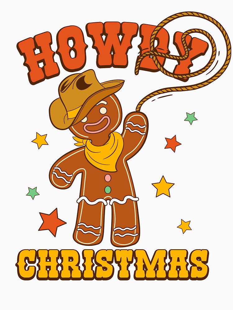 Retro Western Funny Howdy Merry Christmas Cookie Cowboy Xmas by BELASKRI STORE