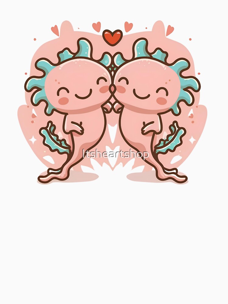 Cute Axolotl Couple by Itsheartshop