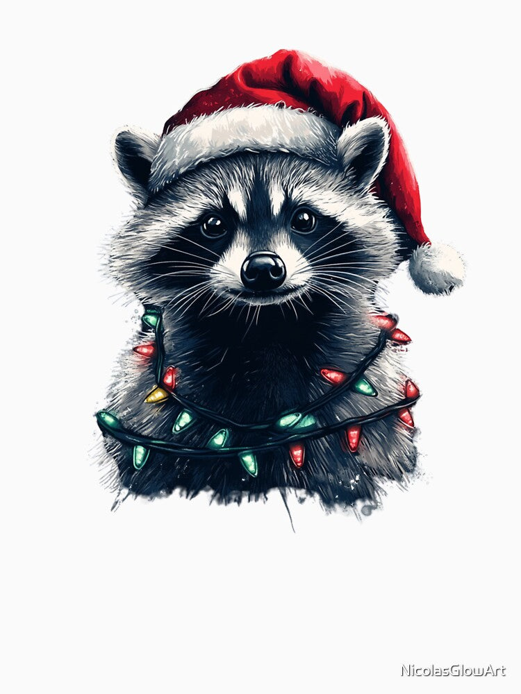 Raccoon Christmas by NicolasGlowArt