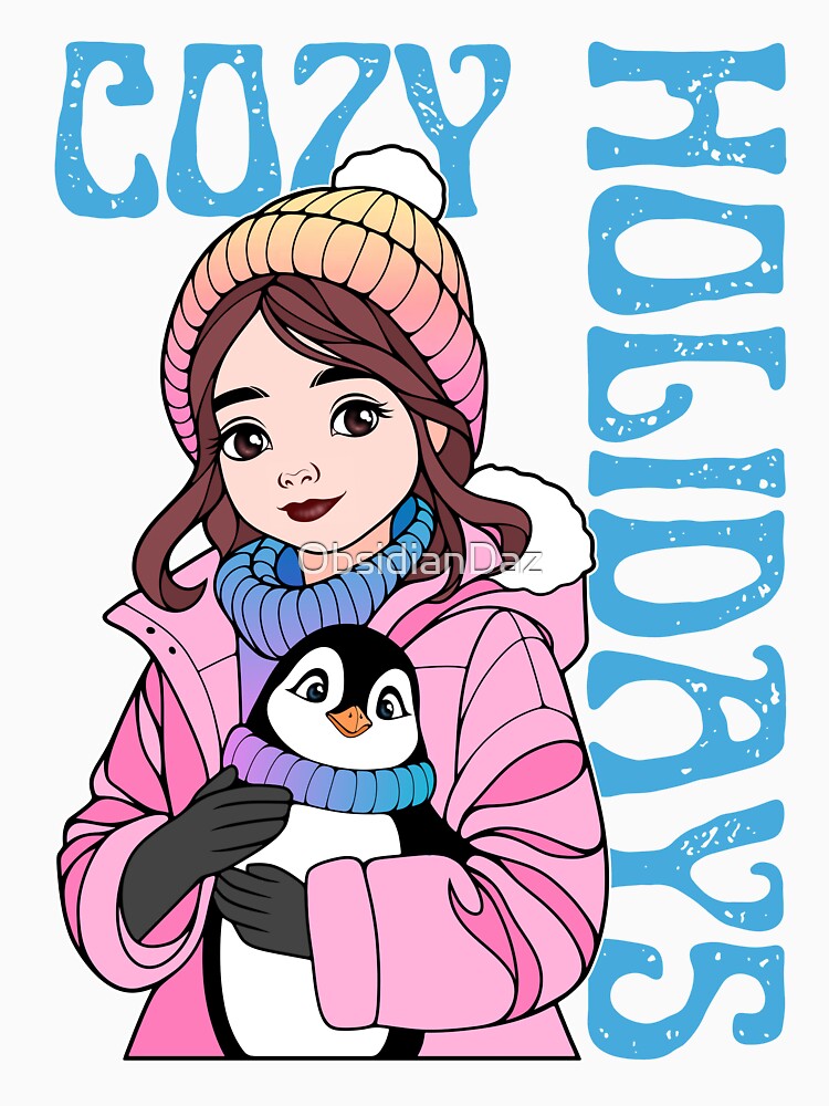 Girl With a Penguin | Cozy Holidays by ObsidianDaz