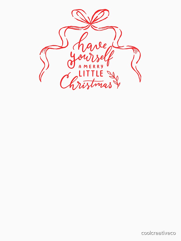 Have Yourself a Merry Little Christmas – Red Bow Minimalist Holiday Design by coolcreativeco