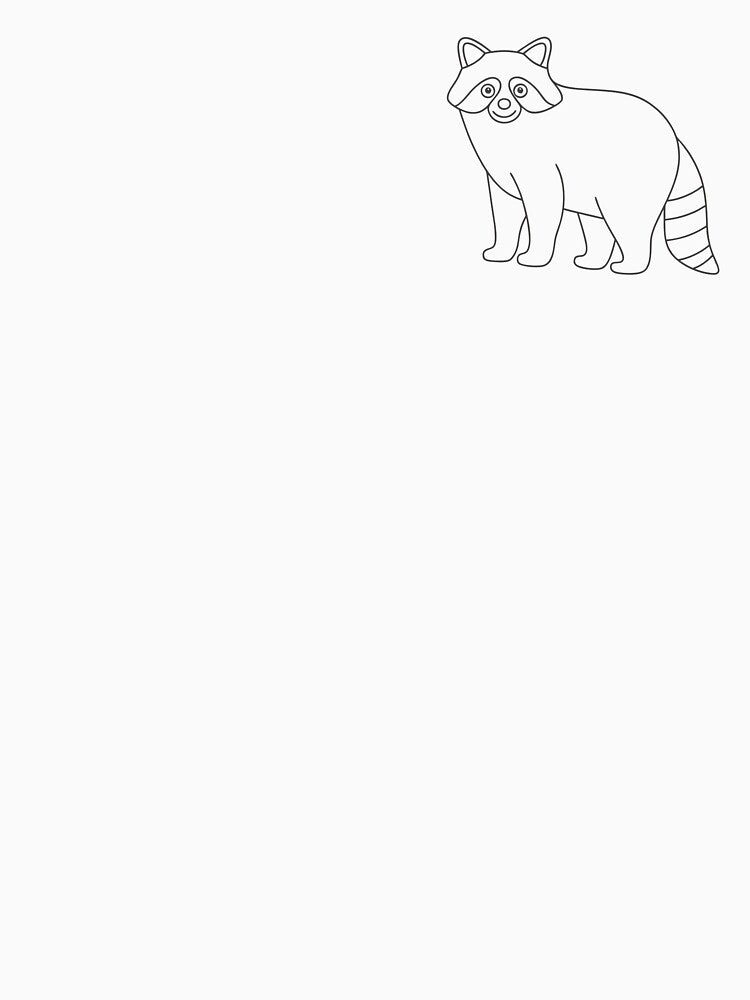 Raccoon Friendly 1 Line Art Gift by OneLine Studio