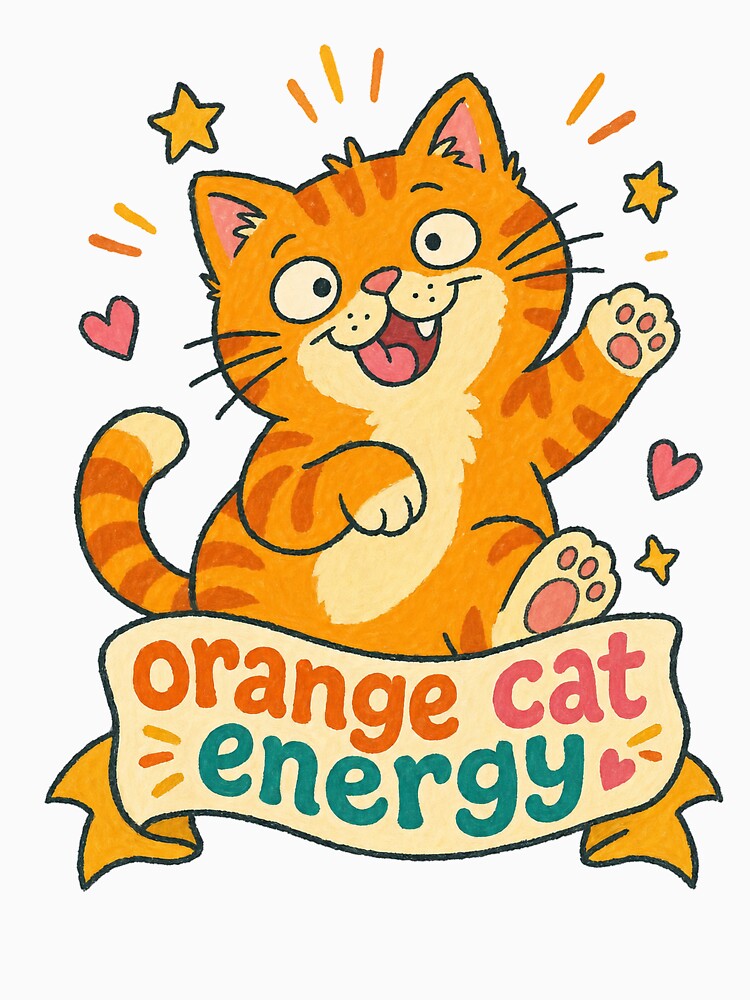 Orange Cat Energy by VisualArtsOasis