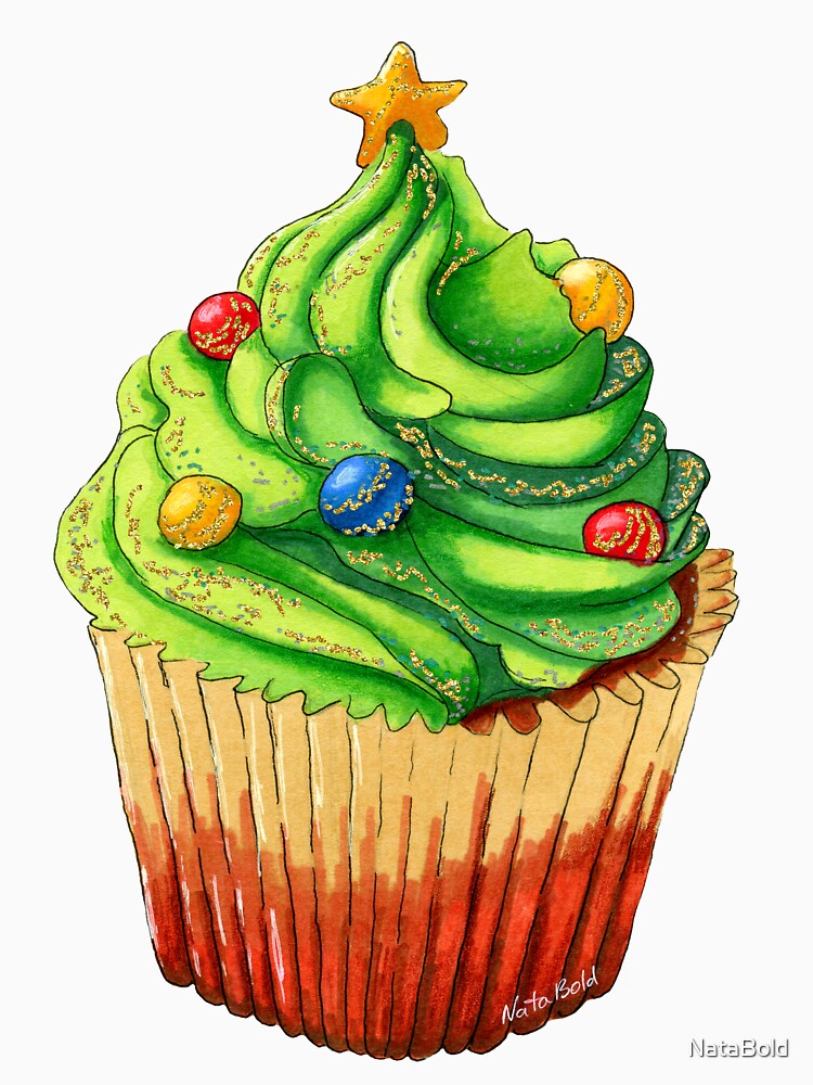 Christmas Tree Cupcake by NataBold