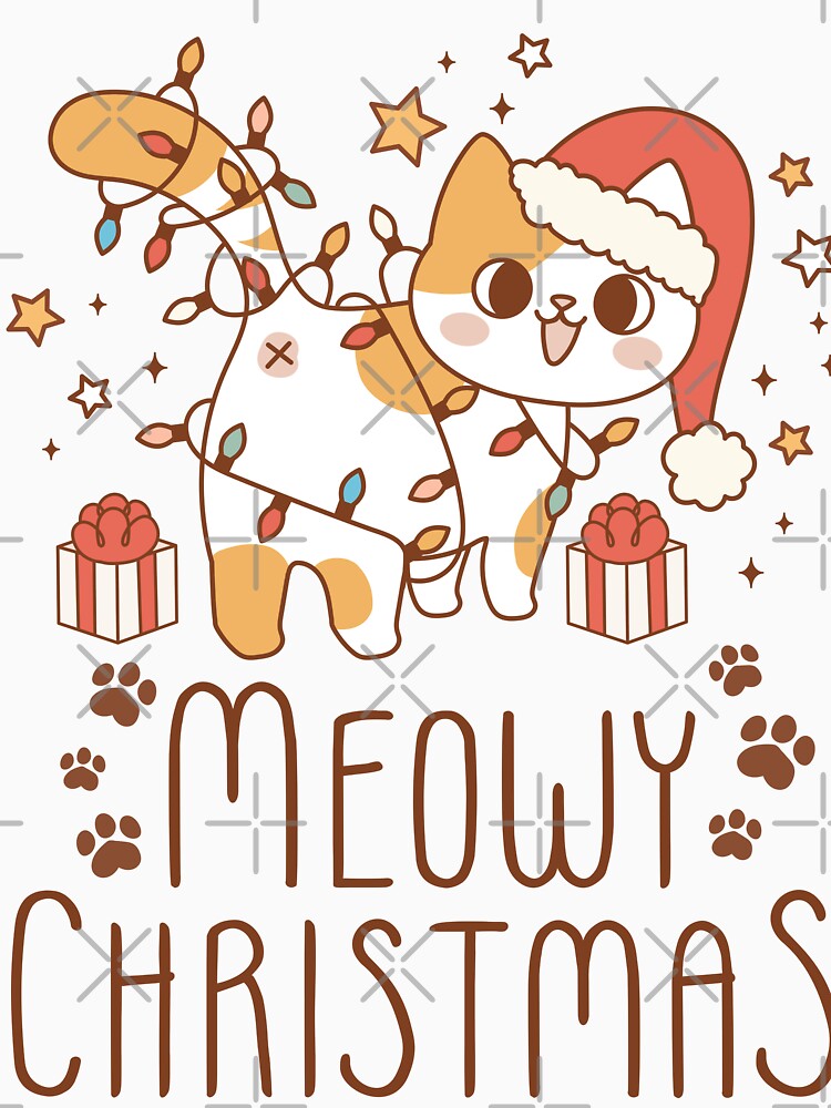 Funny Cat Christmas/ Christmas Cat t shirt design/ christmas cat sticker by mbarts85