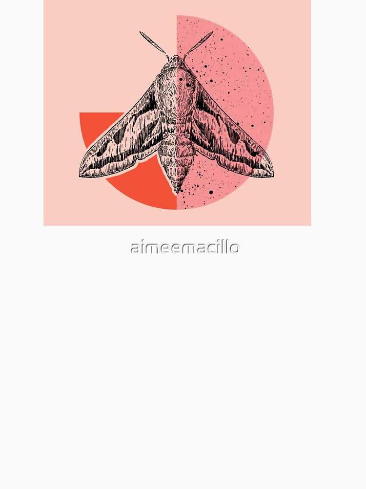 Pink Colour Block Hawk Moth by aimeemacillo