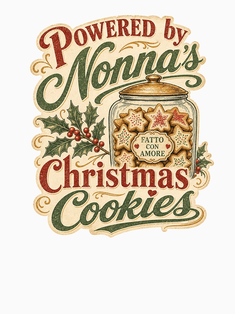 Powered by Nonnas Christmas Cookies Vintage cookie jar by BoosterShop