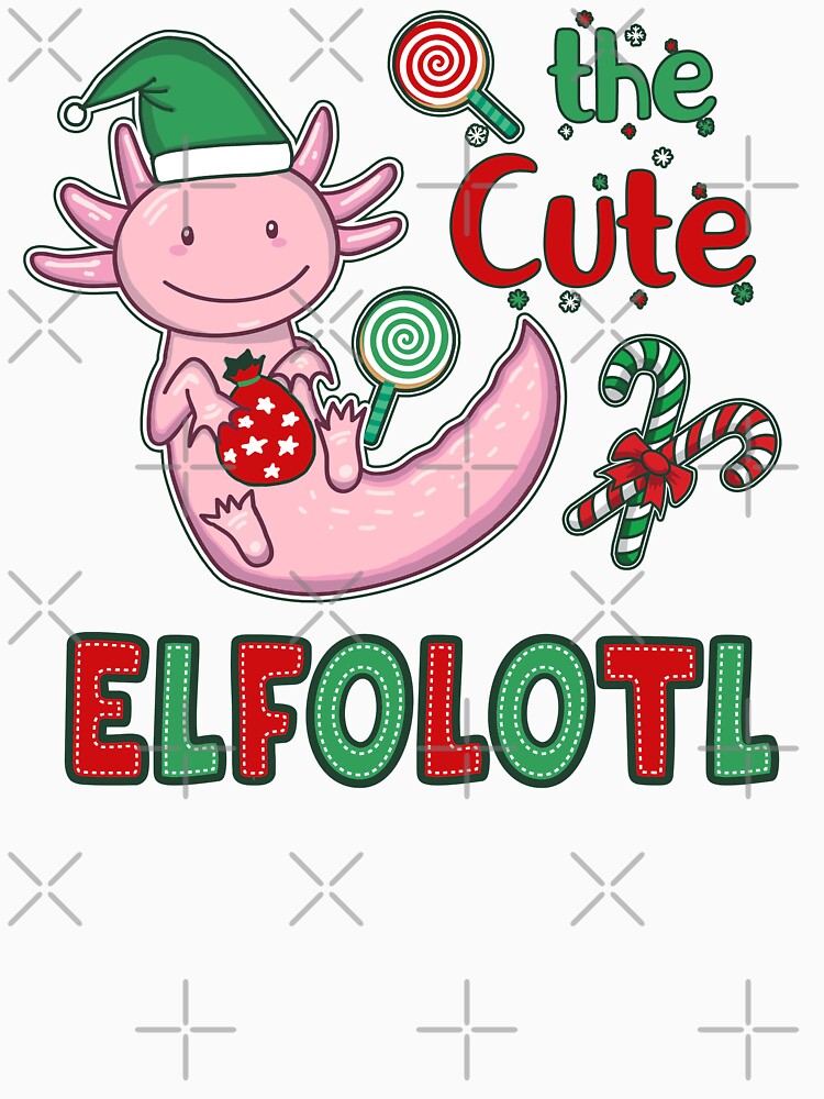 Christmas Axolotl Elf - Cute Elfolotl by GrimButterfly