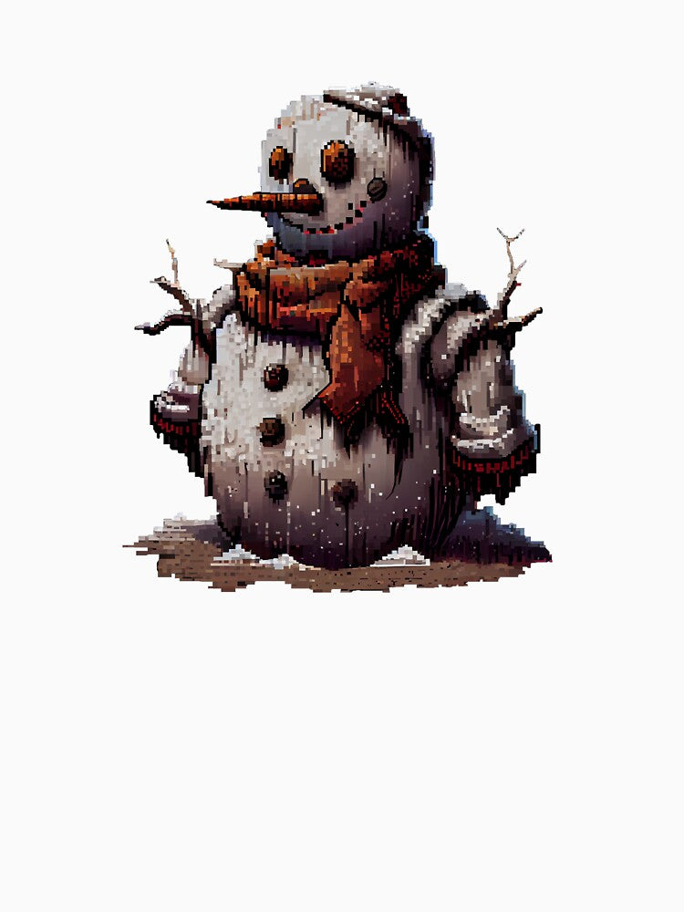 Pixel art snowman. by Pixelarium