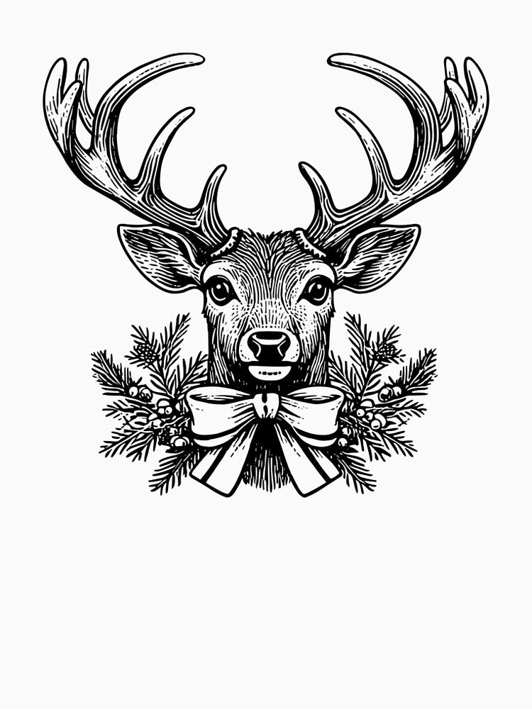 Minimal Christmas deer by StellaBoutique