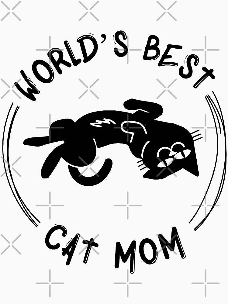 World’s best cat mom, Mommy cat, Funny cat lover v4 by pookkudesign