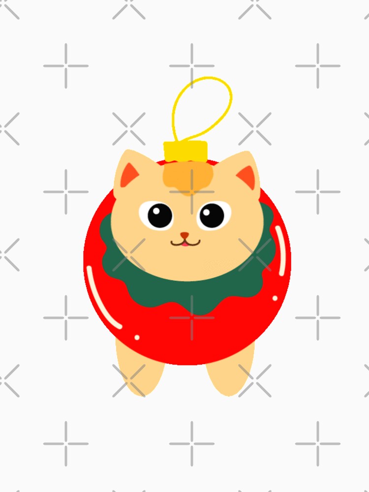 Cute Happy Cat Christmas Ornament by TeamManja