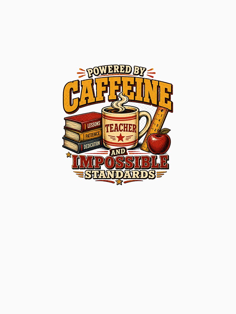 Coffee Gift - Powered by Caffeine and Impossible Standards by RedRubyBubble