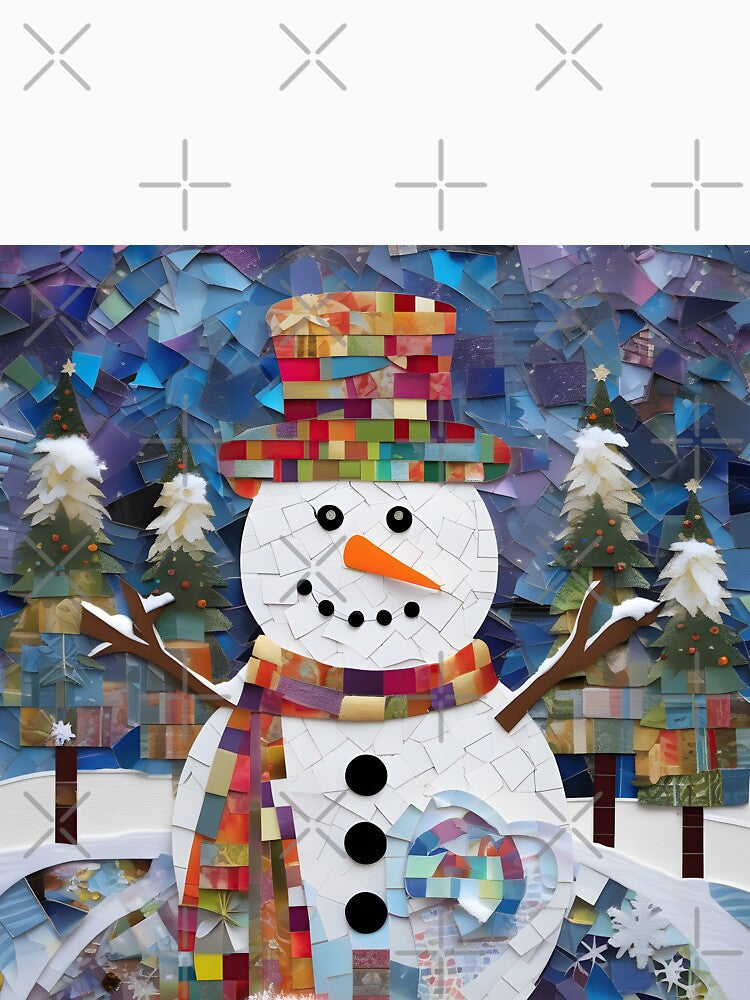 Snowman 04 - Whimsical Collage Cheer by Artekinium