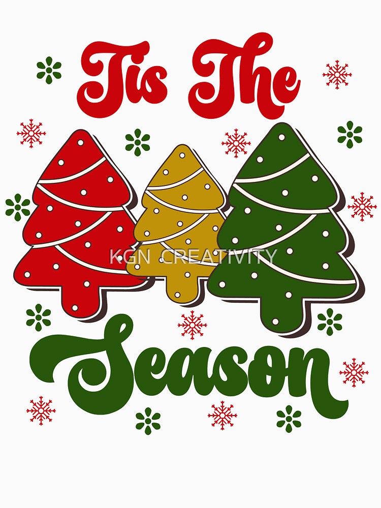 Tis' The Season Christmas Tree Cakes Debbie Xmas Sticker by KGN  CREATIVITY