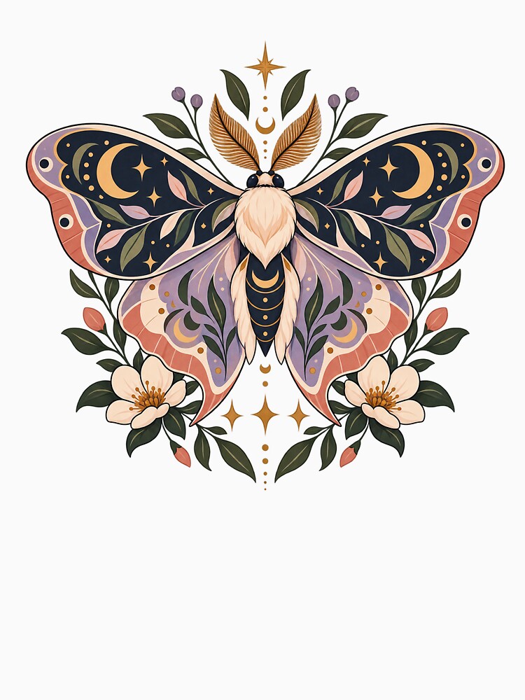 Celestial Floral Moth by Glottopia