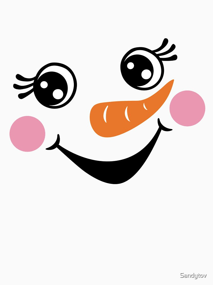 Snowman face,Christmas snowman, Cute Snowman, Christmas Silhouette by Sandytov
