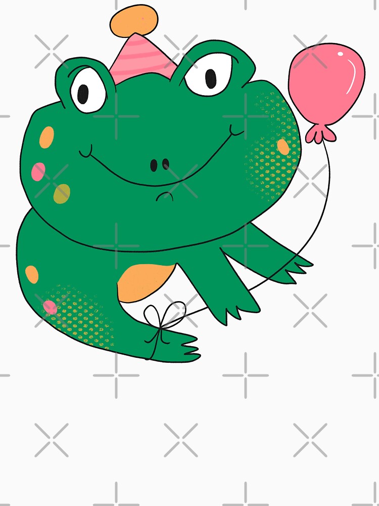 Birthday Party Freddy Frog (Pink) by yellowflowerhut